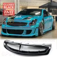 thumbnail image 1 of Front Bumper Grille Grill Compatible with Infiniti G35 2DR Coupe 2003-2007 JDM Sport Style Front Hood Mesh Grille Gloss Black, 1 of 5