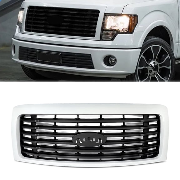 Front Bumper Grille Grill Hood For Ford F150 F-150 2009-2014, No Emblem