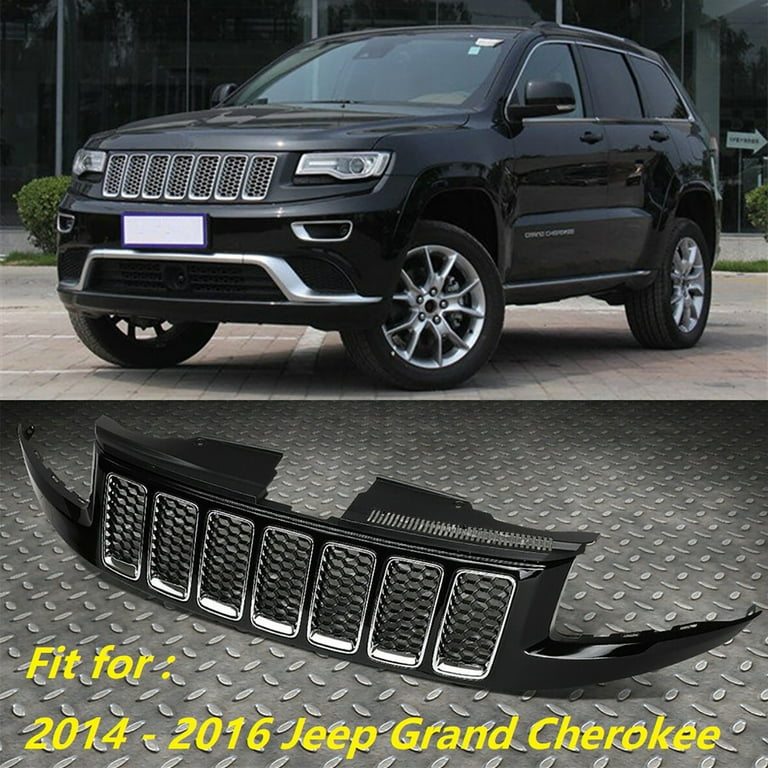 Front Bumper Grille Honeycomb Mesh Grill Fit for 2014 2015 2016 Jeep Grand Cherokee