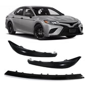 Front Bumper Grille Lower Molding Trim Fit For 2018 2019 2020 Toyota Camry SE XSE Hybrid Front Lower Lip 3pcs | Middle & Left Driver & Right Passenger Side