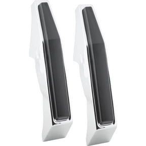 Speedway Motors Chrome Front Bumper Guards for Pickup Trucks, Pair of OE Style Vertical Bumper Protectors with Mounting Hardware, Compatible with 1973-1980 Chevy C10, C20, and C30