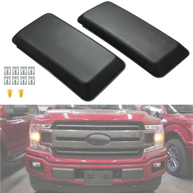 Front Bumper Guards, Front Bumper Guards Pads End Caps Cover Insert  Compatible with 2018 2019 2020 Ford F150 
