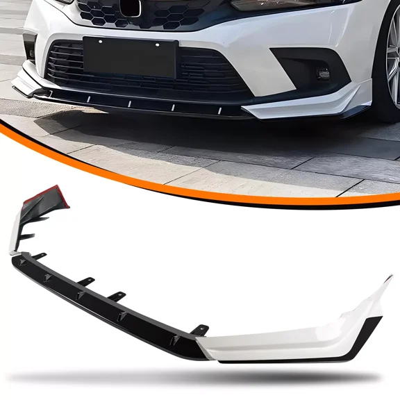 Front Bumper Lip Custom Fit for 2022 2023 2024 Honda Civic 11th Front Lower Lip Spoiler Splitter Body Kit Pearl White