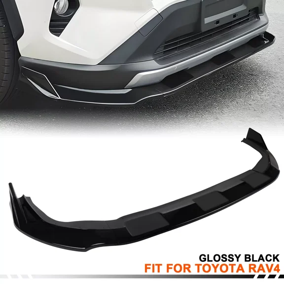 Front Bumper Lip Custom Fit for Toyota RAV4 2019-2023 Lower Lip Splitter Glossy Black