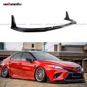 Front Bumper Lip Splitter Compatible with 2018-2020 Toyota Camry SE XSE TRD Hybrid, Air Dam Yofer Style V2 Winglet Lower Chin Spoiler Fit for 4 Door, Protection Body Kit Gloss Black