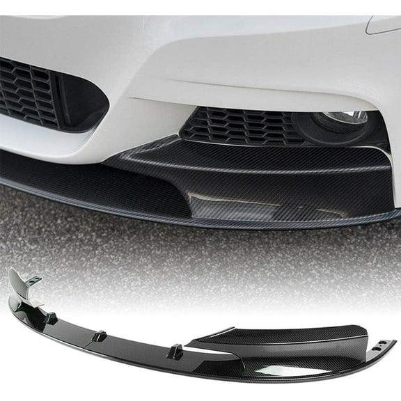 Front Bumper Lip Splitter Compatible with BMW 3 Series F30 F31 M Sport 2012-2018 Car Chin Spoiler Carbon Fiber Style