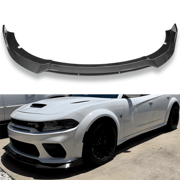 Front Bumper Lip Splitter Spoiler Carbon fiber For Dodge Charger 15-21 SRT-Style
