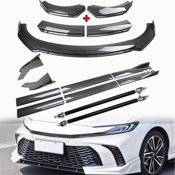 Front Bumper Lip Spoiler Splitter Body Kit+Side Skirt For Toyota Camry XLE SE LE
