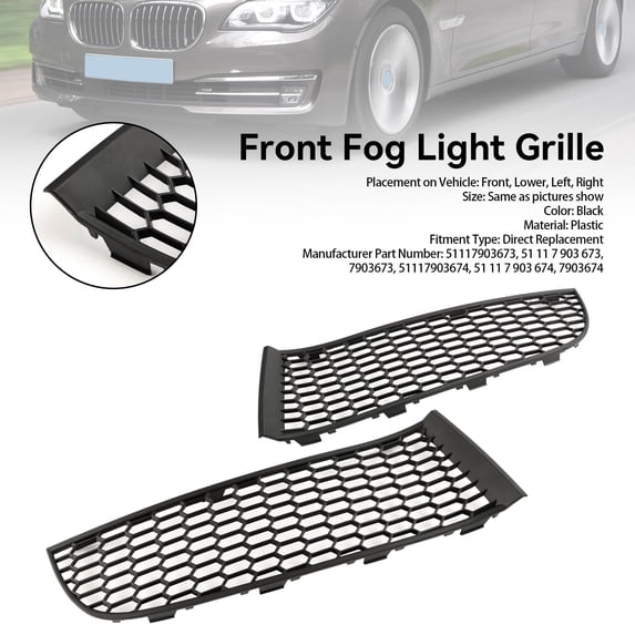 Front Bumper Lower Grille 51117903673 51117903674 Fit for BMW F01 F02 2009-2015