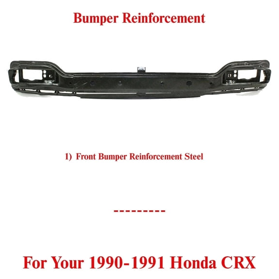 Front Bumper Reinforcement Primed Steel For 1990-1991 Honda CRX