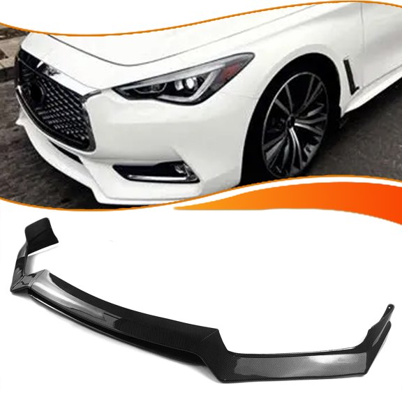 Front Bumper Spoiler Lip Splitter For Infiniti Q60 2017-2022