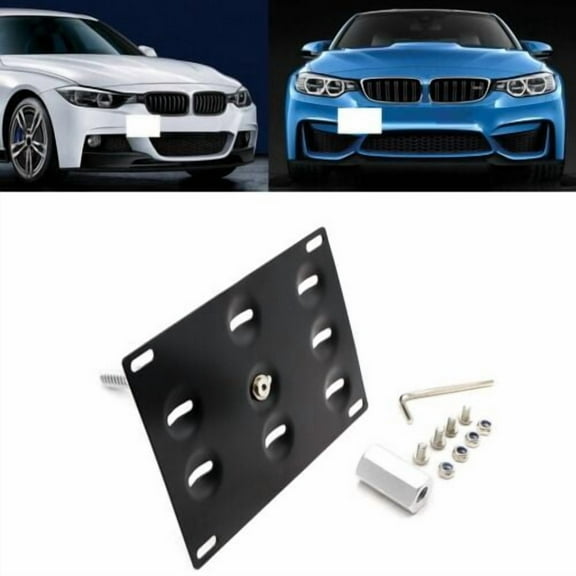 Front Bumper Tow Hook License Plate Mounting Bracket Holder for BMW 1 3 5 Series