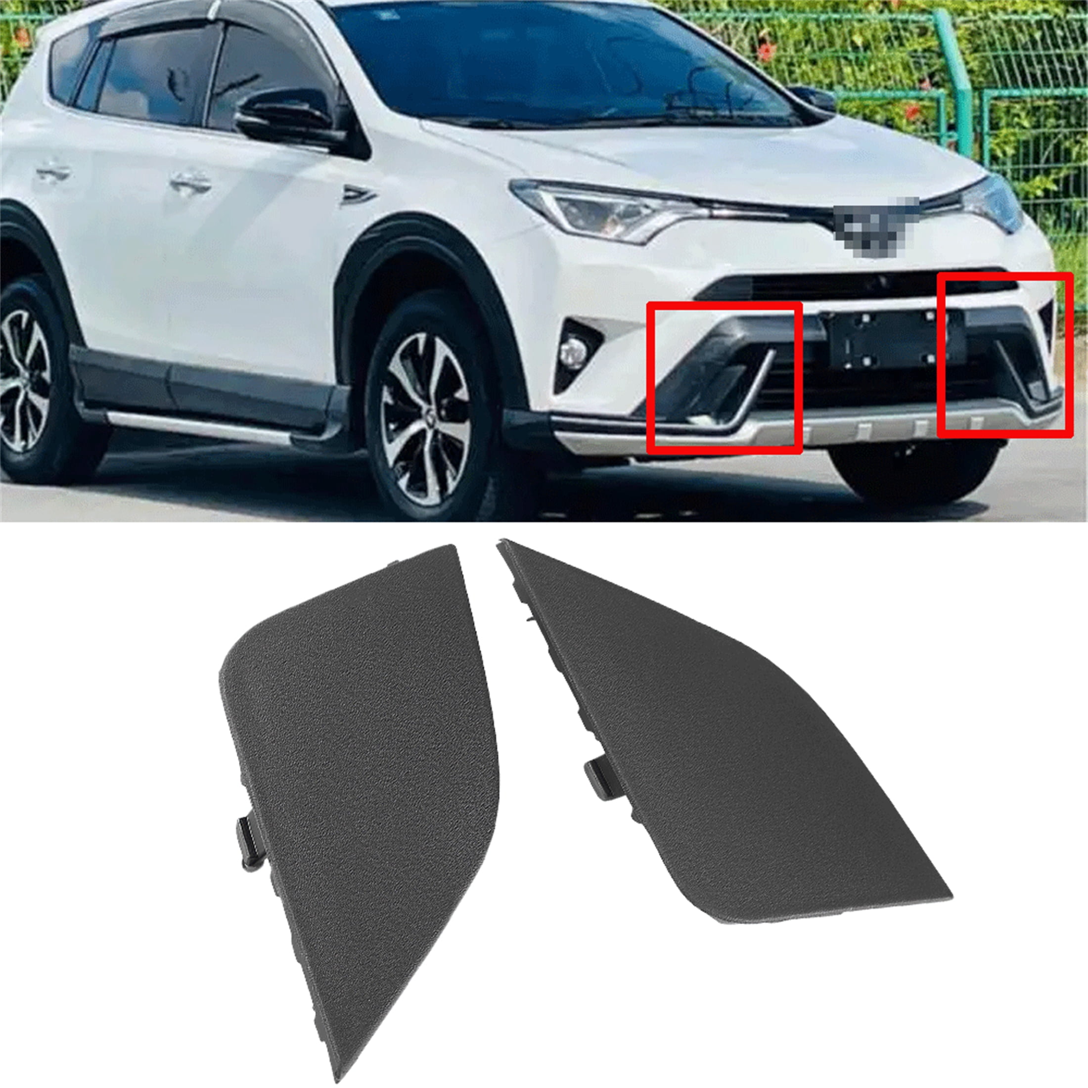 Front Bumper Tow Hook Towing Eye Cover Cap for Toyota RAV4 2016 2017 2018 