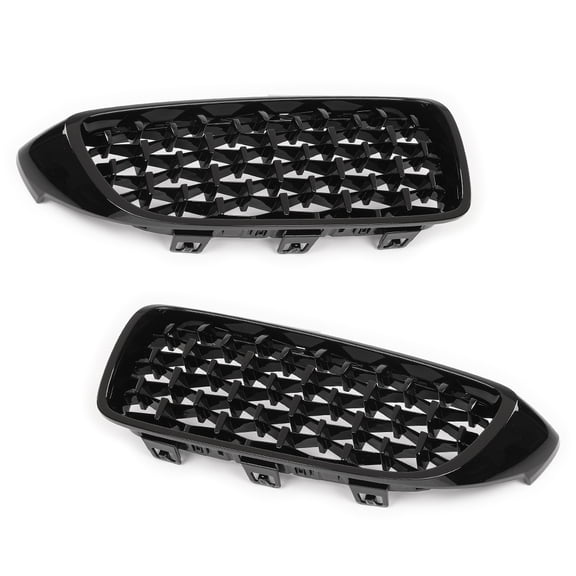 Front Bumper Upper Diamond Grille Fit For 14-18 BMW 4 Series F32 F33 F36 F82