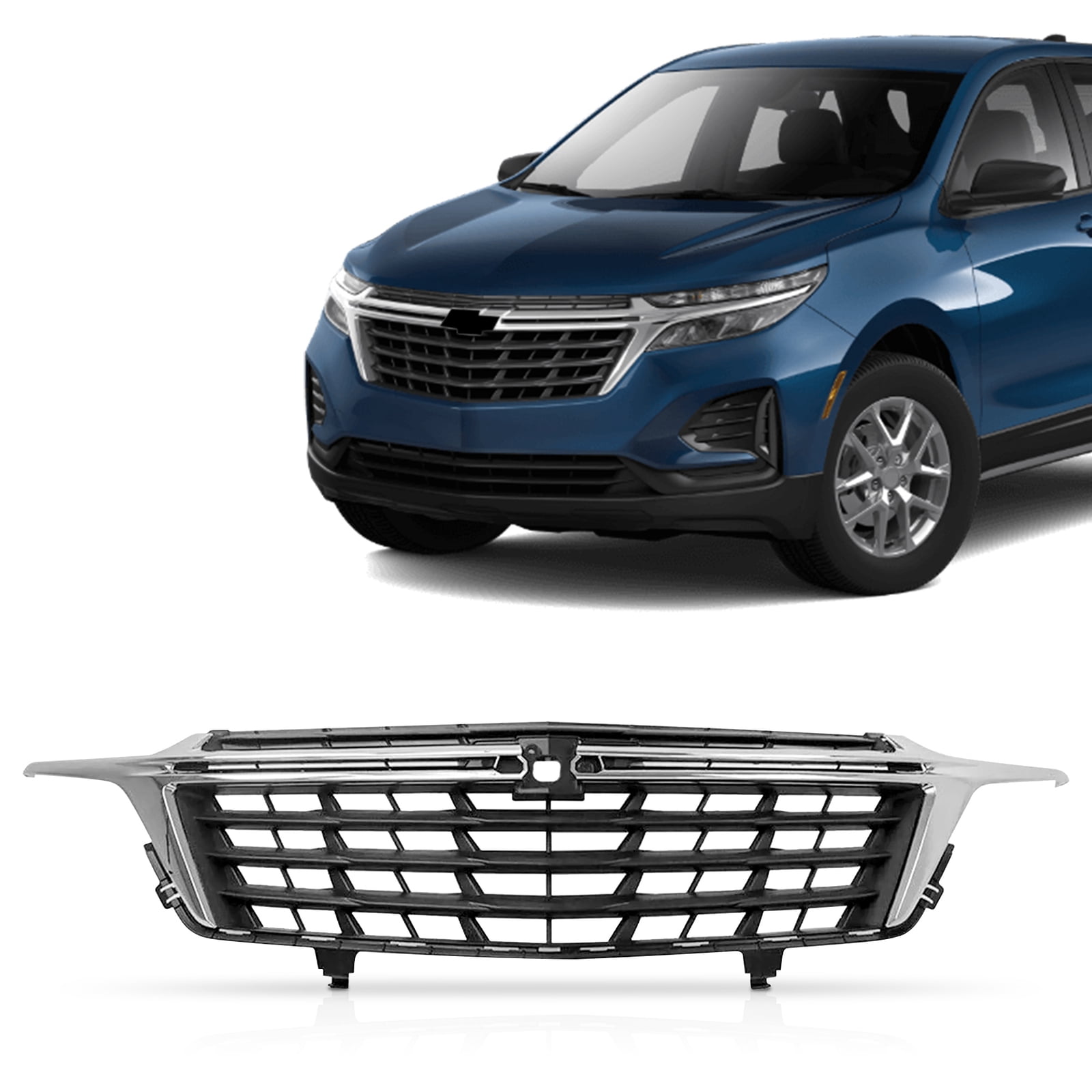 Front Bumper Upper Grille W/Chrome Trim Fits 2022-2023 Chevrolet ...