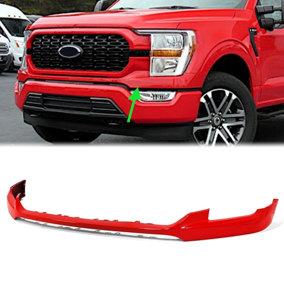 Front Bumper Upper Molding Cover Trim RACE RED For 2021-2023 Ford F-150 F150