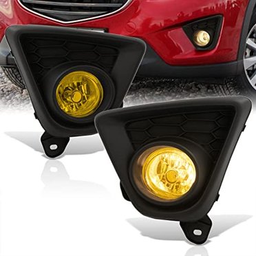 Epartsgogo Yellow Fog Light Kit For Mazda CX-5 (2013-2016) – Pair With Bezels, Bulbs & Wiring Harness