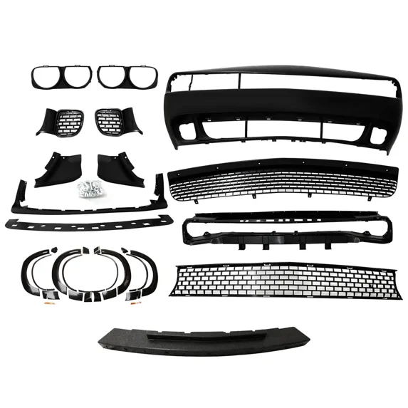 Front Bumper kit + Fender Flares for 2015-2023 Dodge Challenger Hellcat Style