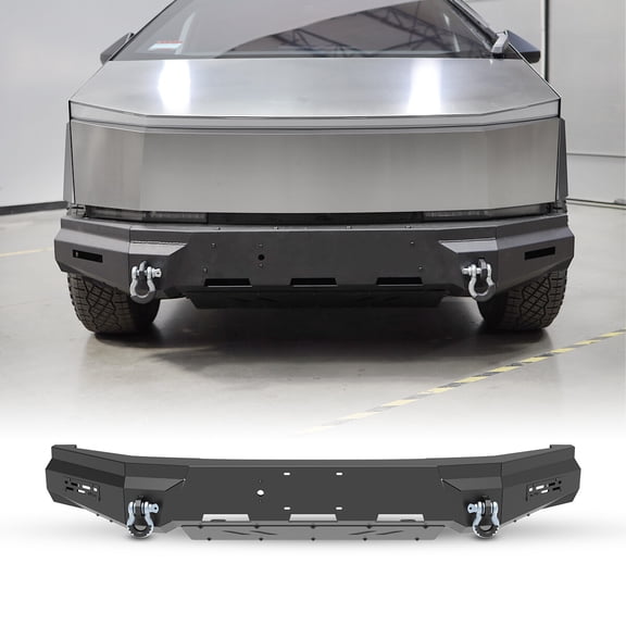 Front Bumper w/ Side Wing & Bottom Protector Fit for 2025 2024 Tesla Cybertruck