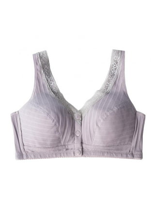 Baywell Front Button Closure Everyday Bras Wireless Cotton Ultra