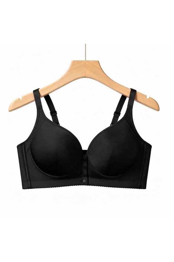 Front Button Bras for Women Large Breast Plus Size Push Up Bra Back Smoothing Back Comforty All Day Wear