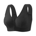 thumbnail image 1 of Front-Button Full-Cup Wireless Bra, Women's Plus Size Soft Cotton Comfort Bralette (1 PC) Black 38, 1 of 4