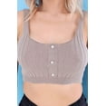 thumbnail image 1 of Front Button Rib Crop Tank Top, 1 of 7