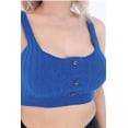 thumbnail image 1 of Front Button Rib Crop Tank Top, 1 of 7