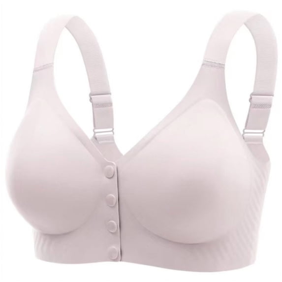 Front Button Wireless Bras for Women Plus Size, Soft Support Sleeveless Comfortable Daily Underwear