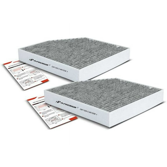 Front Cabin Air Filter Set 2 - Compatible with 2015 - 2022 Mercedes-Benz C300 2.0L 4-Cylinder 2016 2017 2018 2019 2020 2021