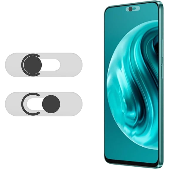 Front Camera Cover Compatible for Android Phones/Pixel/Galaxy/iPad - Webcam Blocker for Single Front Camera, Privacy Slider Protects Your Phone Security-Black