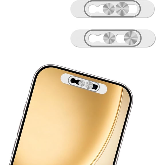 Front Camera Cover Compatible for iPhone 17/16/15/14 Pro & Pro Max,On/Off Face ID Camera Cover,| Camera Blocker for Privacy and Safety | 2Pack Silver