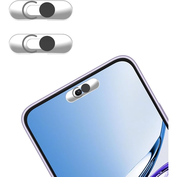 Front Camera Cover,Smartphones Webcam Cover Protect Privacy, Camera Privacy Covers Compatible for Galaxy, Pixel & iPad, Android Privacy Protection Slide, 2 Pack-Black