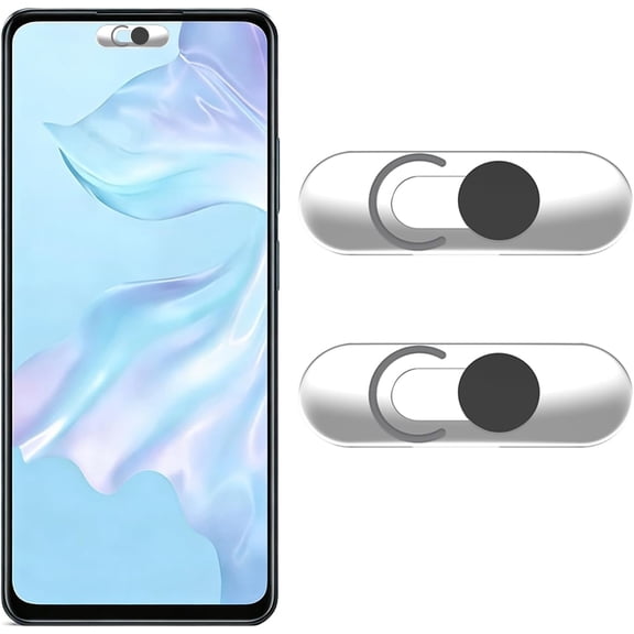 Front Camera Covers Compatible with Galaxy/iPad/Pixel | Smartphone Webcam Cover | Lens Protector,Camera Blocker for Privacy and Safety | 2Pack | Black