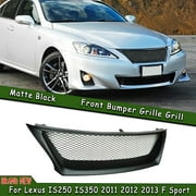 Front Car Bumper Grille Grill for Lexus IS250 IS350 2011 2012-2013.6th F Sport Matte Black