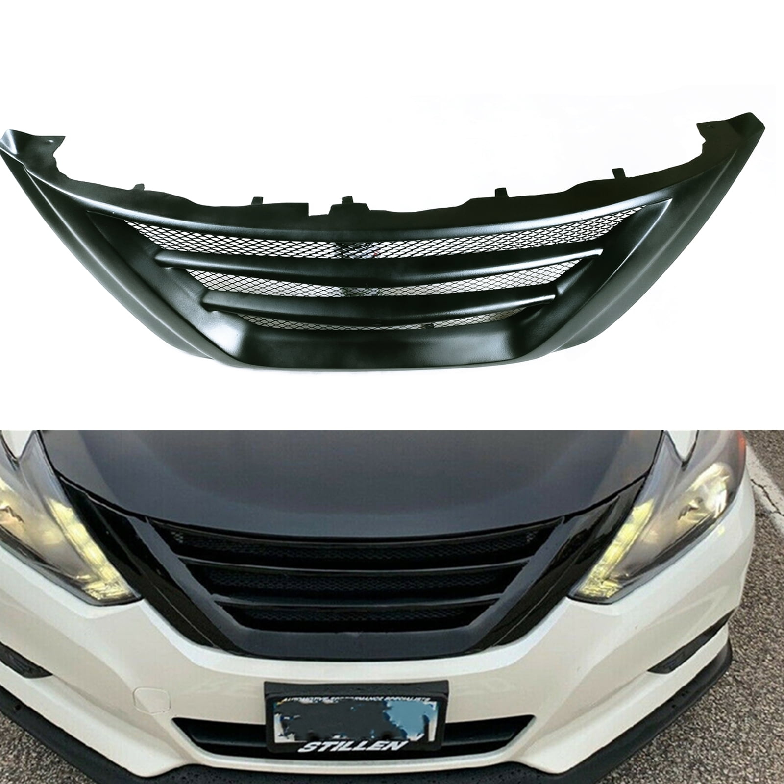 Nissan Altima Upper OEM Grille Painted Silver Gray With Chrome Moulding 623109hs1a Nissan Altima Upper OEM Grille Painted Silver Gray With Chrome Moulding 623109hs1a