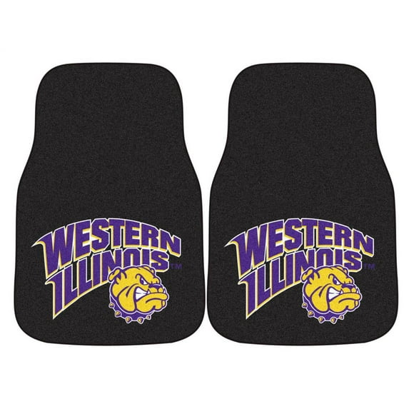 Front Car Mats - Set of 2 - Western Illinois University