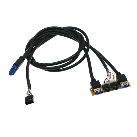 Front Case Panel USB3.0 + USB3.0 + HD Audio Jack Ports I/O Board + Internal Wire