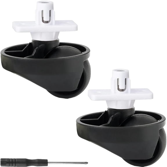 Front Caster Replacement Wheels for Roborock S4 S6 S6 Pure S5 MAX S6 Maxv S7 S7+ S7 Maxv Ultra S70 S75 Q5 Q7 Max S65 S55 Max S65 Pure S8 T7S T8 G10 G20 Robot Vacuum Black 2 Pack