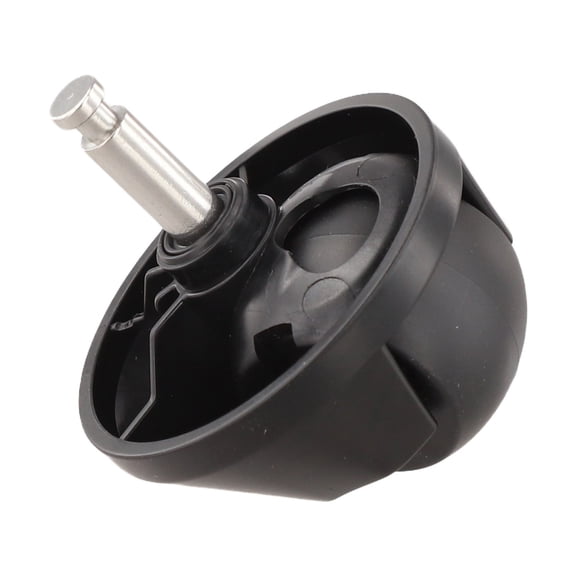 Front Caster Wheel Assembly Replacement for bObsweep Robotic Floor Cleaning Device - Black Plastic Swivel Castor with Low-Resistance Motion
