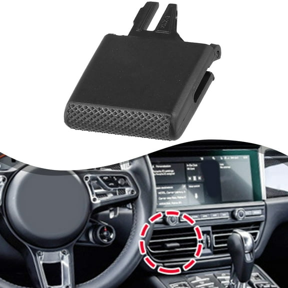 Front Central AC Air Outlet Vent Paddle Tab Clip For 2018-2021, ABS+PC Replacement For Dashboard Air Vent Grille Slider, Black Single Piece(Left)