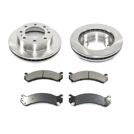 Front Ceramic Brake Pad and Rotor Kit - Compatible with 2003 - 2020 Chevy Express 2500 2004 2005 2006 2007 2008 2009 2010 2011 2012 2013 2014 2015 2016 2017 2018 2019