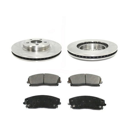 Front Ceramic Brake Pad and Rotor Kit - Compatible with 2005 - 2017 Chrysler 300 RWD (Excludes Models with Performance Package) 2006 2007 2008 2009 2010 2011 2012 2013 2014 2015 2016 2018