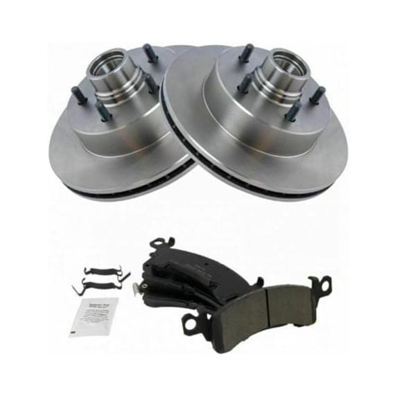 Front Ceramic Brake Pad & Rotor Kit Pair For 1990-02 Astro 1990-02 Safari