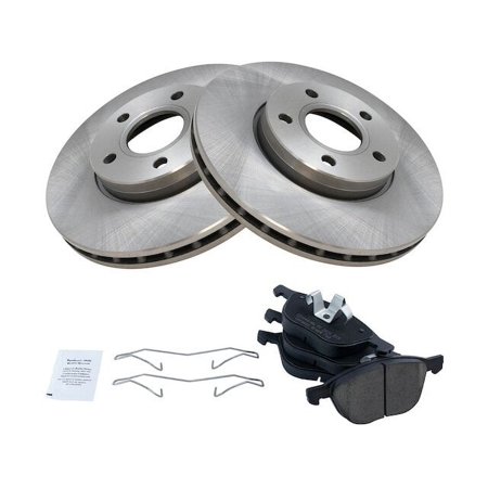 Front Ceramic Brake Pad and Rotor Kit - 5 Lug - Vented Rotors - Compatible with 2012 - 2018 Ford Focus (Excluding ST Models) 2013 2014 2015 2016 2017