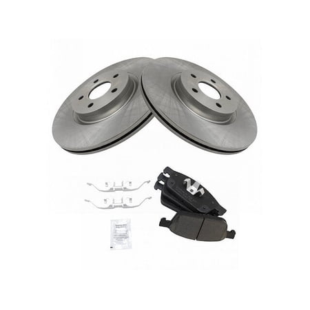 Front Ceramic Brake Pad and Rotor Kit - 5 Lug - Vented Rotors - Compatible with 2013 - 2018 Ford Escape AWD 2.0L 4-Cylinder 2014 2015 2016 2017