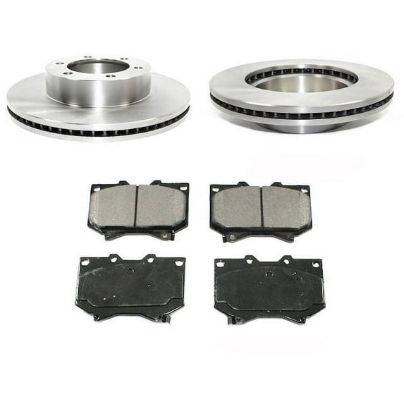 Front Ceramic Brake Pad and Rotor Kit - Compatible with 2000 - 2003 Toyota Tundra 2001 2002
