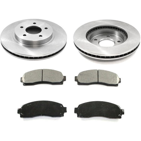 Front Ceramic Brake Pad and Rotor Kit - Compatible with 2005 - 2006 Chevy Equinox