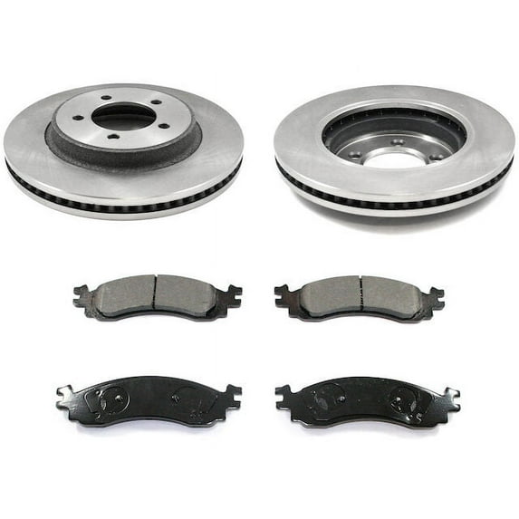 Front Ceramic Brake Pad and Rotor Kit - Compatible with 2006 - 2010 Ford Explorer 2007 2008 2009