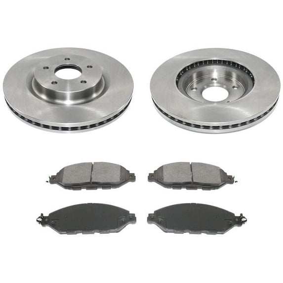 Front Ceramic Brake Pad and Rotor Kit - Compatible with 2013 - 2019 Nissan Pathfinder 2014 2015 2016 2017 2018 2020